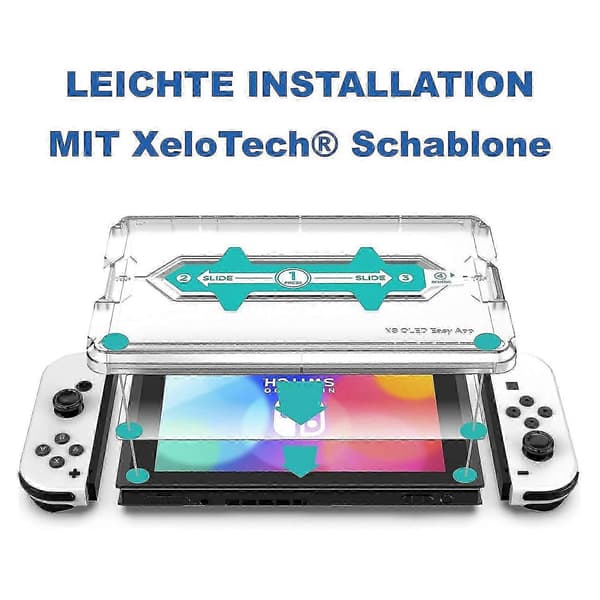 For Nintendo Switch Oled High Aluminum Silicone Glass Hd Clear Screen Protector With Dust Removal Tool