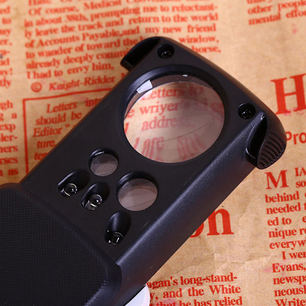 Korun Magnifying Glass, 2 Väriä 30X / 60X / 90X Optinen Luppi Tasku Luppi LED-Valolla Koruille