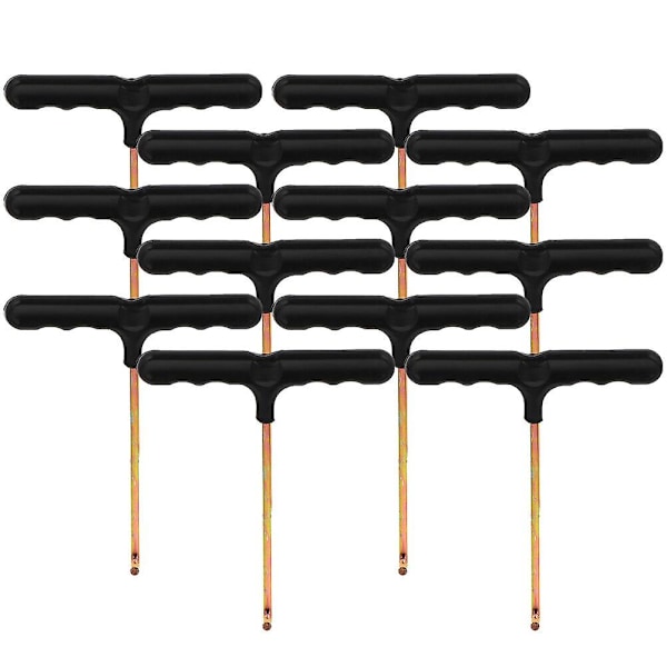 12 st Bärbara Skosnöre Dragare T-formade Spännhäktar Bärbar Trampolin Fjäderverktyg 13,5x11,5cm
