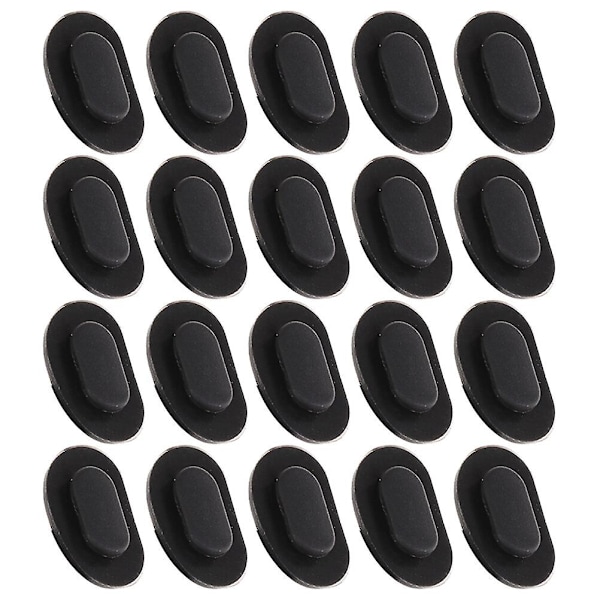 40 stk. Brilleglas Næsepuder Anti-slip Sorte Briller Næsepuder Pude Reparationskit Sort 1x1x0,8cm Black 1x1x0.8cm