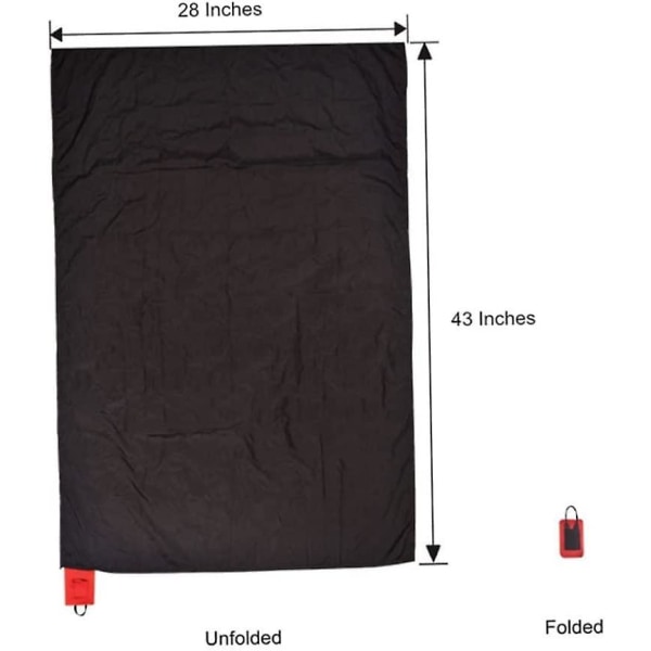 Creative ulkotaskupeitto Kannettava Ultrakevyt Mini vedenpitävä taitettava matto piknikpeitto leirille (1 kpl, punainen)