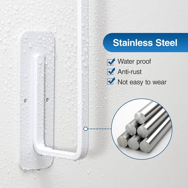 Kitchen Roll Holder Without Drilling - White - Practical Self-Adhesive - Under Cabinet for Kitchen Storage and Organization