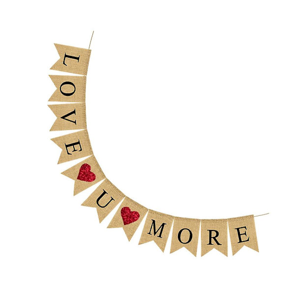 Bryllupsdekoration Bryllupslinned Banner Bryllupsfest Girland Brudebrus Banner Bryllupsbrus Banner 18*13cm