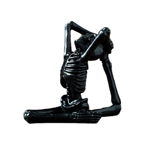 Halloween Yoga Skull Statue Flat Dorm Yoga Studio Olohuoneen koristelu Musta