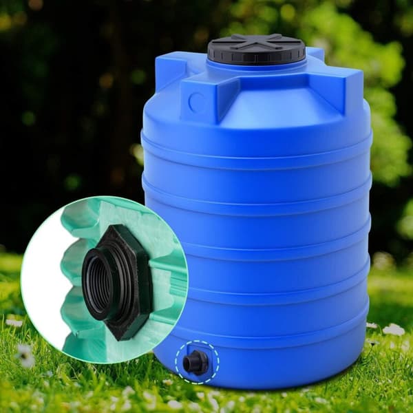 2-delt PVC-gjennomføring for regntønner, akvarier, vanntanker (3/4\")