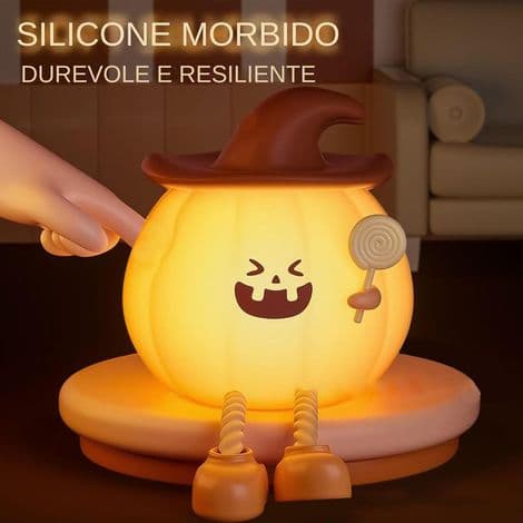 Halloween Pumpa Nattlampa Timer Släcker Ljus
