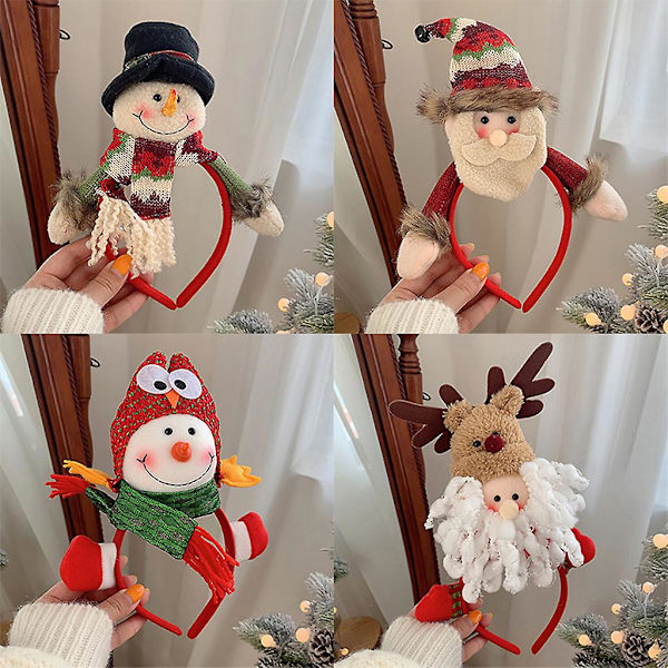 Joulupukki-hiuspanta Lumimies-hiuspanta Piparkakkumies-hiuspanta Juhlatarvikkeet Uusi nukke vanha mies