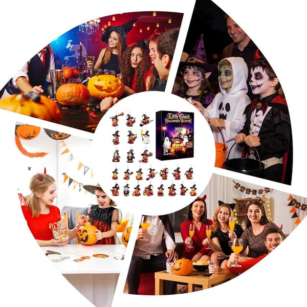 Nedtelling til Halloween: 2D Akryl Halloween Spøkelseshenger Dekorasjon – 24 Dager