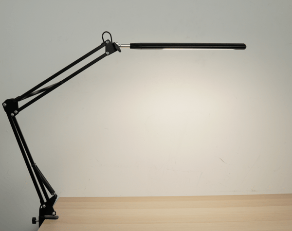 LED Desk Lamp with Adjustable Swing Arm Black