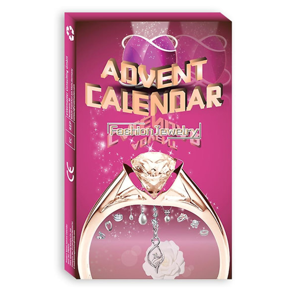 24 Dages Julekalender Ring Halskæde Øreringe Nytårs Tælling