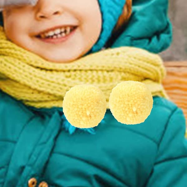 12 stk farverige fluffy pompomkugler DIY håndværksmaterialer bløde polyesterpufkugler