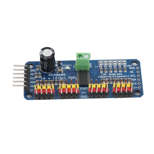 PWM Servo Driver 16-kanals motorstyringskortmodul IIC-interface PCA9685 til robot