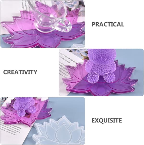 DIY Silikon Lotus Coaster Form Multifunksjonell Lotusblomst Koppunderlagsform
