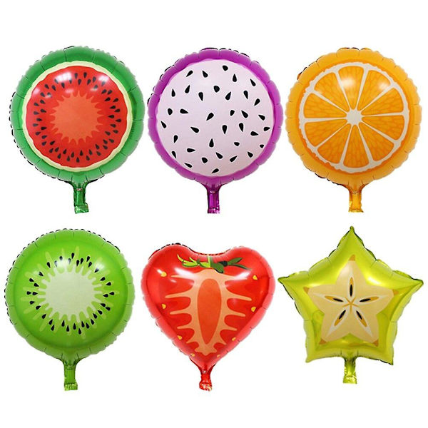 12 stk 18-tommers Fruktballonger Folieballonger Mylarballonger For Fest Bursdag Bryllupsdekorasjon