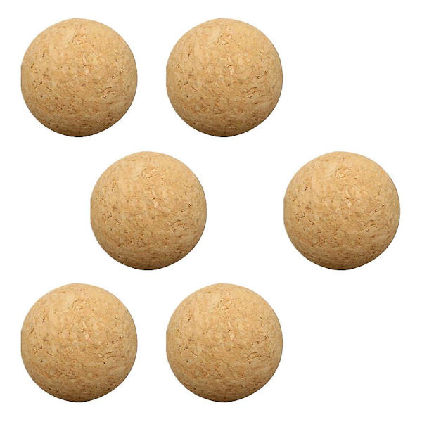 6 stk udskiftelige korkbolde Professionelle korkfodbold slidstærke fodboldfodbold Khaki 3,6X3,6X3.