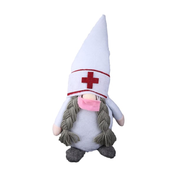 Jul Svensk Gnome Doll Toy Lang Cap Doctor Nisse Statue PlysjB