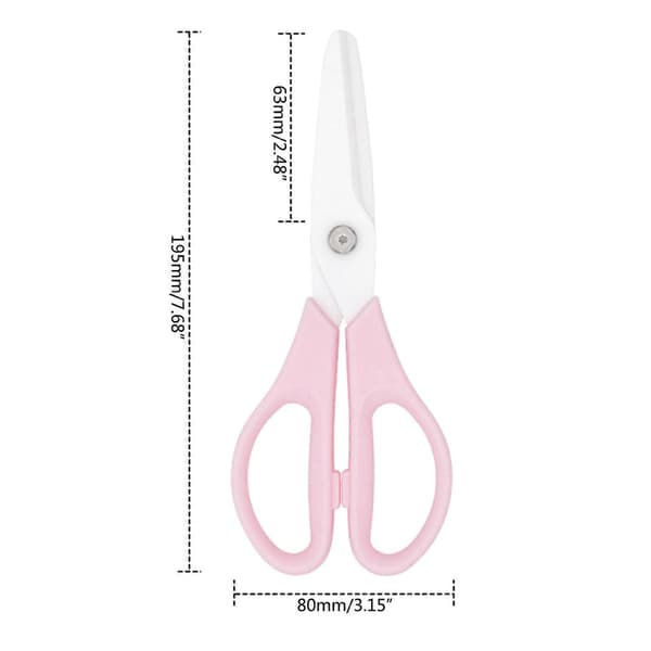 Large Ceramic Scissors for Cutting Cooked Food, Ceramic Kitchen Scissors for Cooking and Food Processing, Red