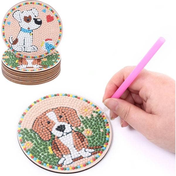 8 kpl 5D DIY timanttimaalausalusta, timanttitaidemaalaus