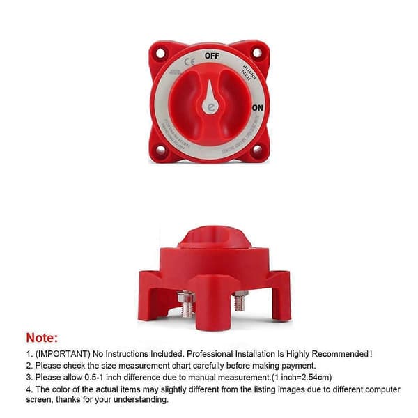 48V 350A Car Boat Single Circuit Switch, Isolation Switch, Rotary E-Series, Battery Switch, Disconnect