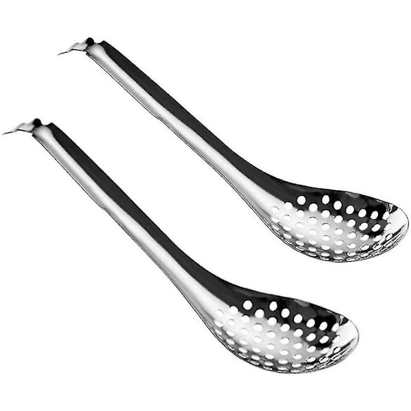 Sfärisk Sked - 2-pack Rostfritt Stål Sfärisk Sked Molekylär Spårbar Sked Kök - (silver)