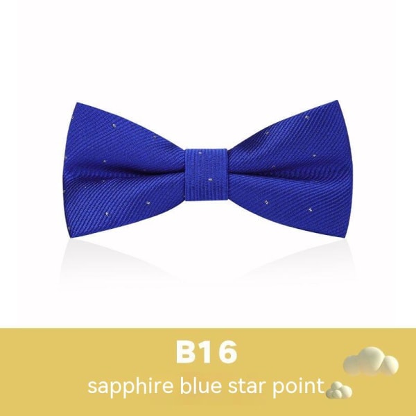 Children's bow tie British style boys' baby double layer small bow tie, blue star point B16, one set