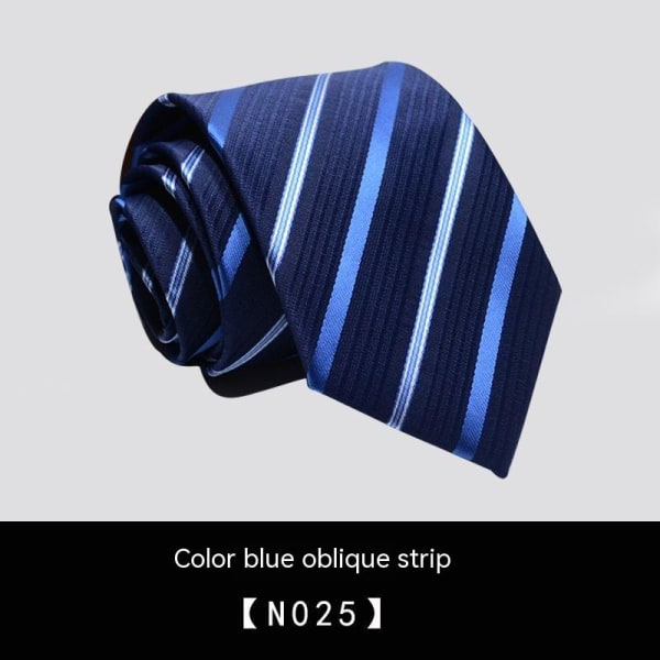 Affärsklädsel, 8 cm slips, handgjorda mäns arbeten professionell färgad blå diagonal N025, ett stycke