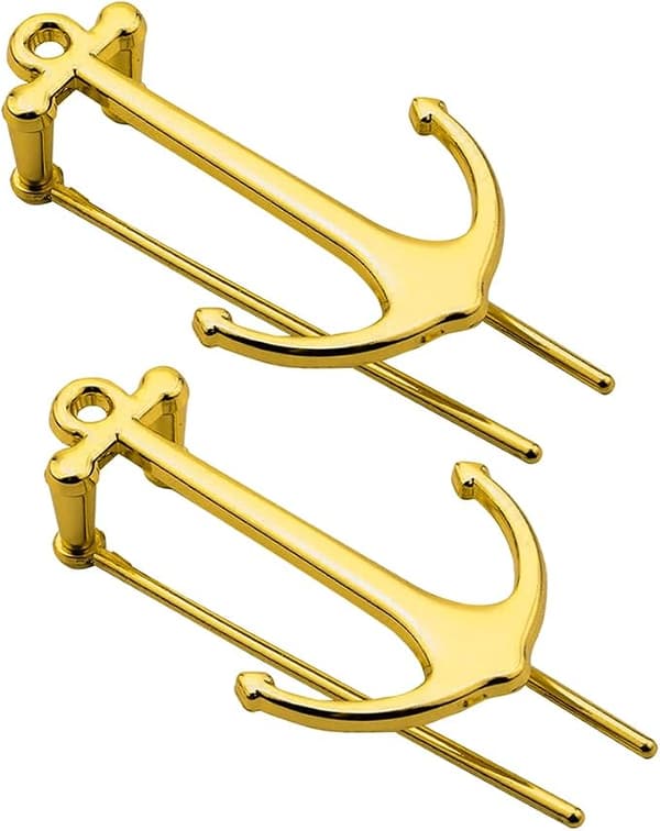 2 pcs bookmarks - Gold anchor shaped metal bookmarks, Crea