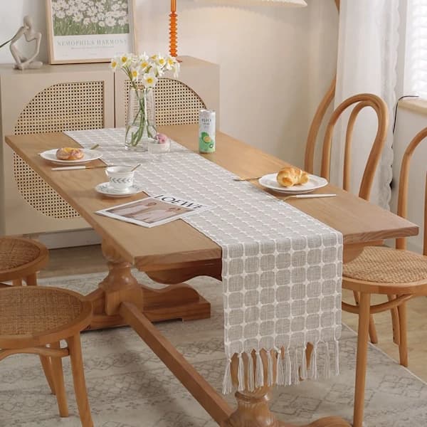 Bordløper Gårdshus Bordløper Gårdshusduker Brun 32,8x183 cm-32,8x183 cm