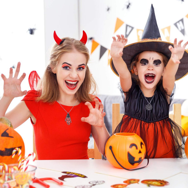 80 Halloween-vedhæng i Antik Sølv - Charms til Smykkefremstilling - DIY Halskæde Armbånd