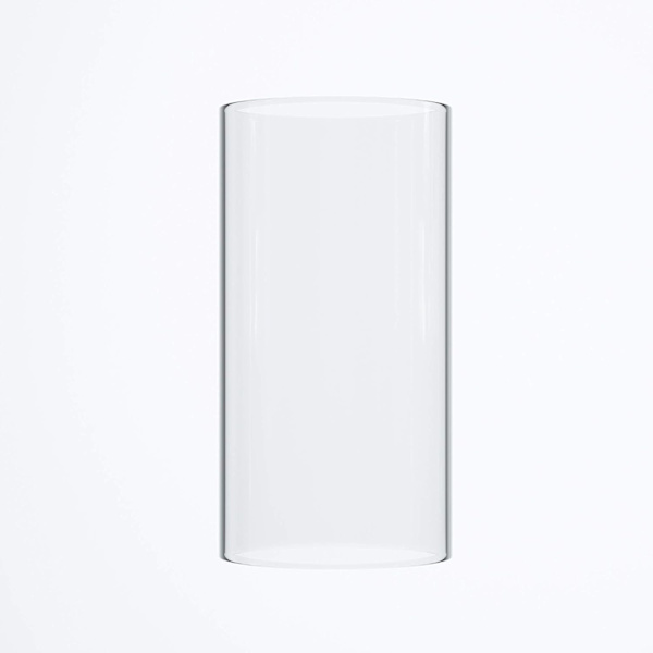 Stor Glaslykta för Orkanljus, Öppen i Båda Ändar, 15 cm Bred x 20 cm Hög Klar Clear 6'' wide x 8'' tall