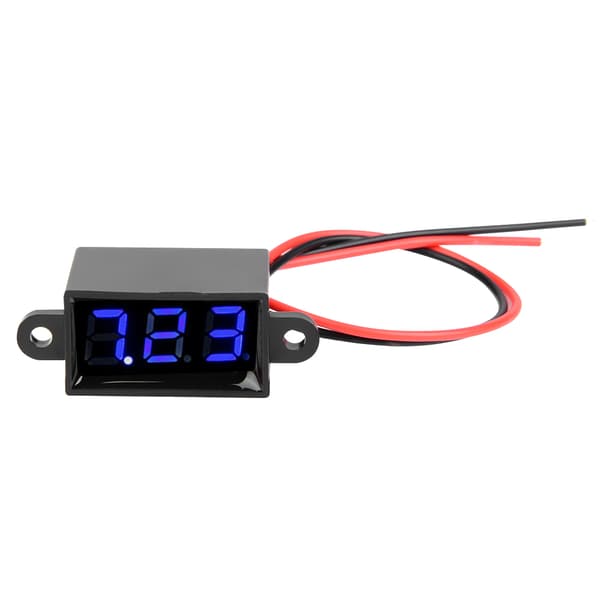 Vandtæt LED Digital Voltmeter 0.28 Tommer 3.0-30V DC Spændingsmåler Blå