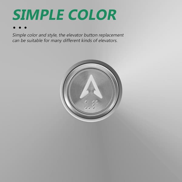 Stainless Steel Elevator Buttons, Round Up and Down Arrows, Suitable