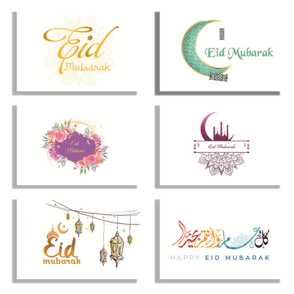 Style 5 Mubarak Tervehdyskortit 6 Kuun Linna Paperi Viestit Kiitoskortit Style 5