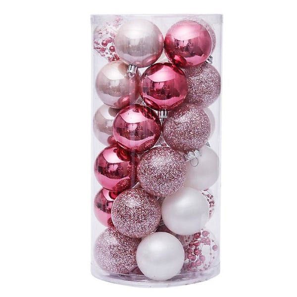 Julgranskulor 30 Rosa Julgransdekorationer, Osplitterligt Material Diameter 60mm/2.36in.