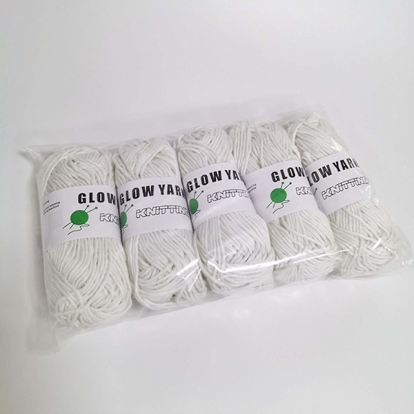 In The Dark Yarns Lysande Garn Handvävt DIY Handvävt-i-mörkret Garn A