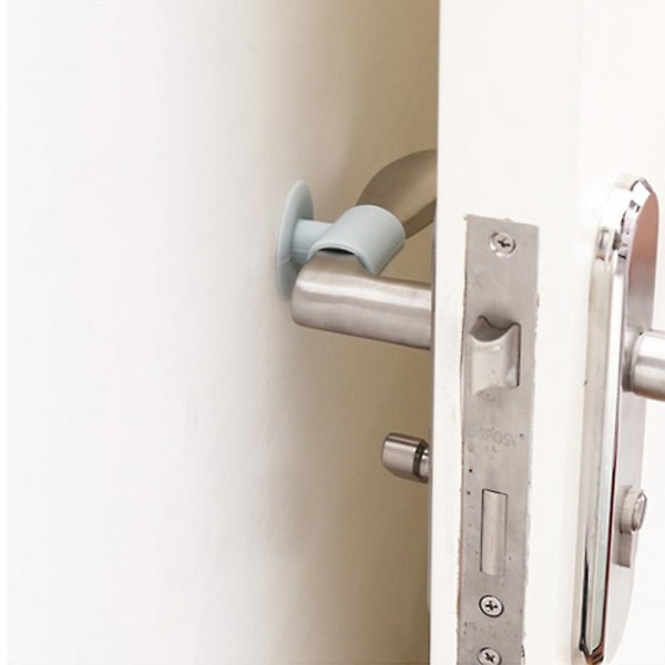 Selvklebende veggbeskytter dørhåndtak støtfanger kollisjonsputebeskyttelse gummistopper (4 stk, flerfarget)