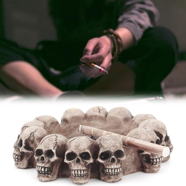 Creative Skull Tuhkakuppi Savualusta Säiliö Hartsi Tupakointi Tarvikkeet Sisustus