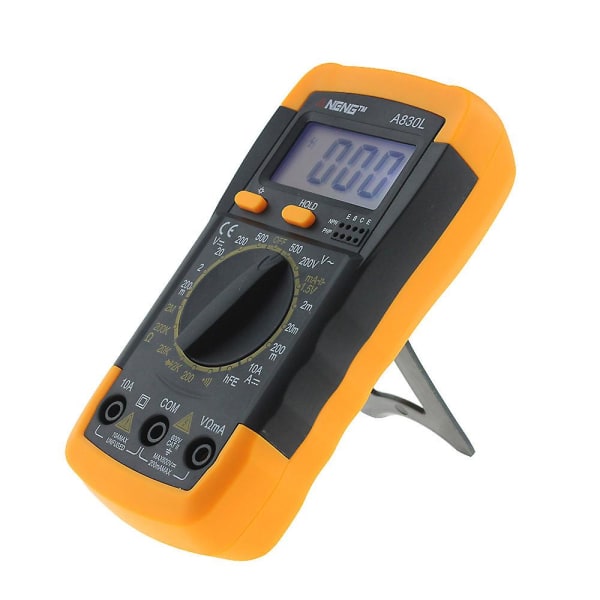 LCD Digital Multimeter Amperemeter Voltmeter Ohmmeter Strømtester Sort