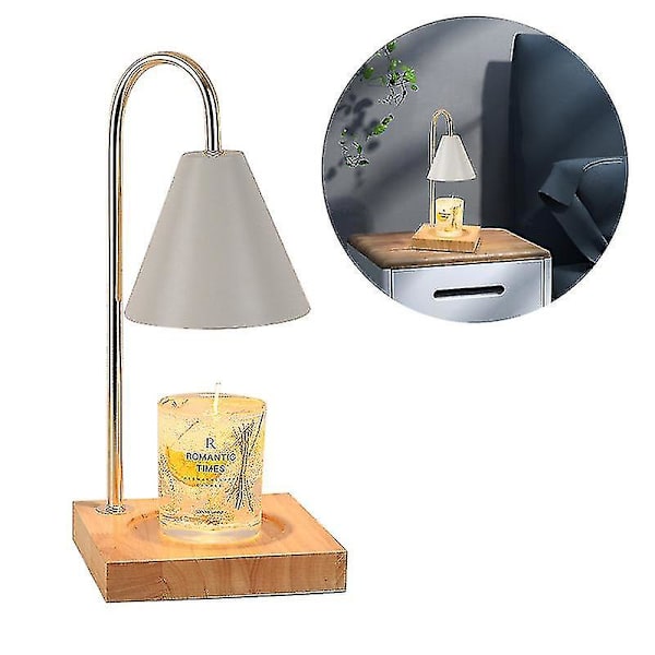 Smeltende vokslampe Aromaterapi nattbordlampe Tredekorative ornamenter