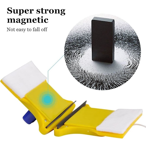 Magnetisk Fönsterputsare Dubbelsidig Torkare Kvadratisk Form Fönster Spegel Akvarium Skrapa Hemstädningsborste Gummiskrapa Tvätta Hushåll