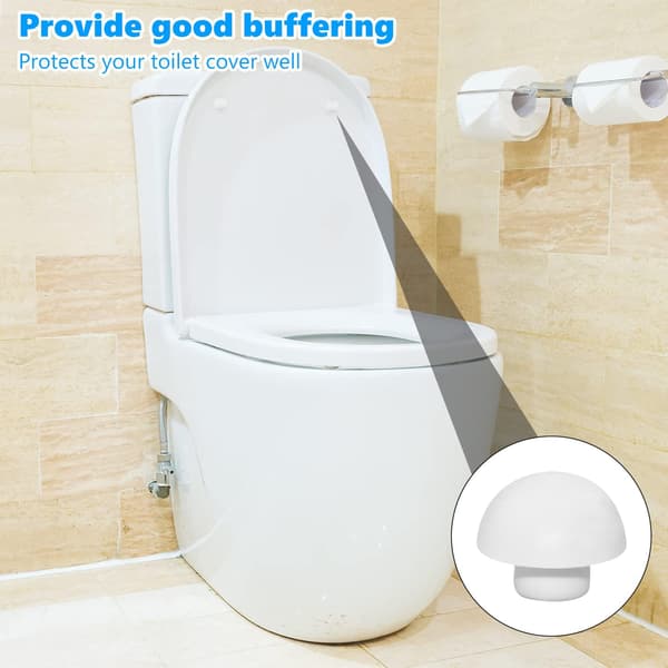 (Vit) Toilet WC-sæde Buffer Sæt Toilet Sædebuffer Støj Dæmper