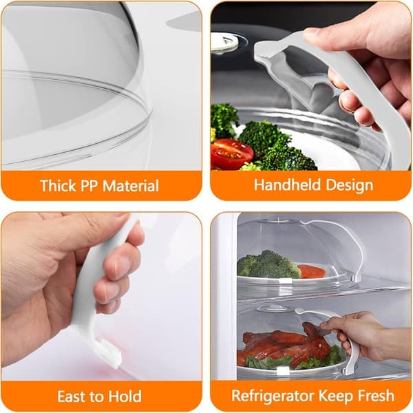 Microwave Cover - Matlock - 2-pack with Handle Steam Vents Keeps Oven Clean BPA-Free
