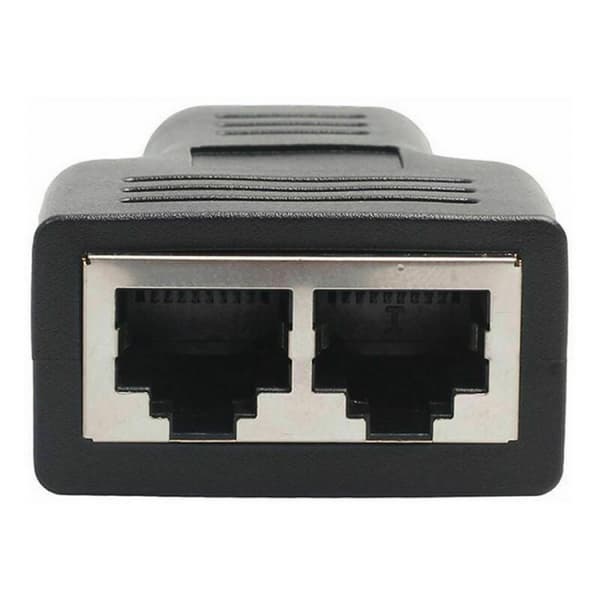 Rj45 1 til 2 port hun til hun splitteradapter, internetforlænger