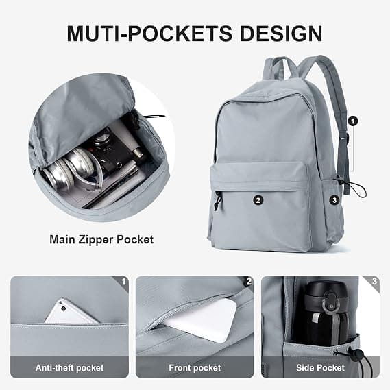 Lightweight Water-Resistant Backpack, Blue