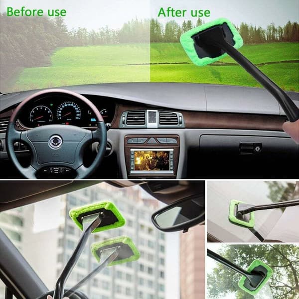 Long Handle Windshield Cleaning Kit Car Window Glass Cleaner Wiper