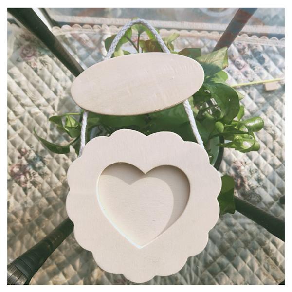 2 st DIY Love träfotoram vit embryo super lätt lera snöflinga lera fotoram form