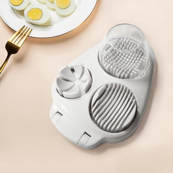 Heavy Duty Manual Egg Slicer, Divider, and Dicer, Multifunctional Round Blade for Omelets, Salads, Breakfast, Kitchen Tool
