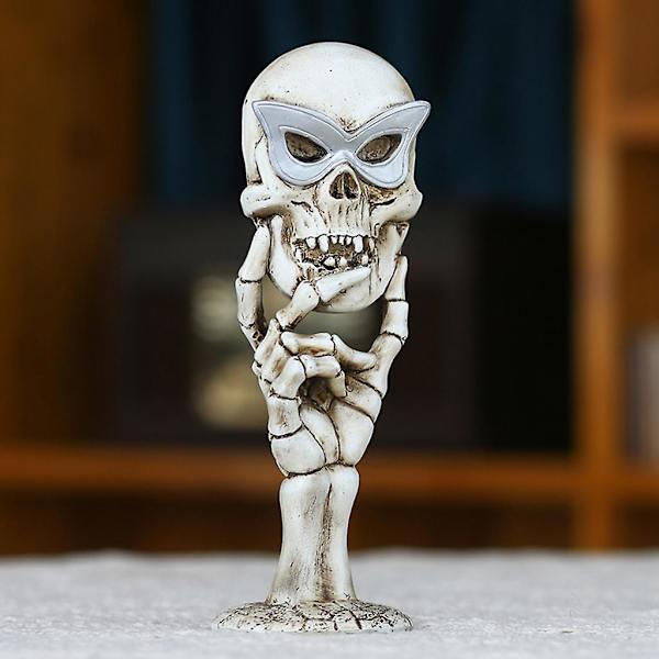 Halloween Retro Skalle Spejl Hjem Soveværelse Badeværelse Dekoration Ornament
