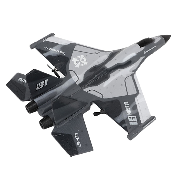 RC Seilfly - Lett og fleksibelt fjernstyrt fly med LED-lys - Kamuflasje Grå (2 Batterier)