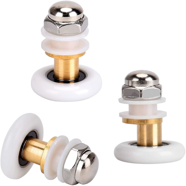 6 st Duschdörrrullar Diameter 25mm för Badrums Glidande Glasdörrar Rullar